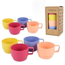 8x Picknick Kunststoff Tasse