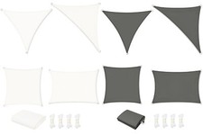 WOLTU Sonnensegel Wasserdicht Sonnenschutz PES UV Schutz Windschutz Beschattung