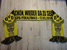 Borussia Dortmund BVB Schal Fussball DFB Pokalfinale 2014 Vintage Fanschal