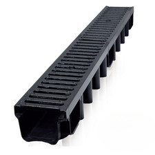 Entwässerungsrinne Gussrost 9,8 cm B125 befahrbar - Ablaufrinne - Regenrinne