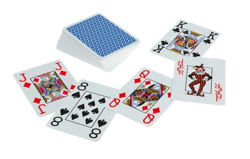 Pokerkarten blau 100 plastik - pokerkarten, 100%