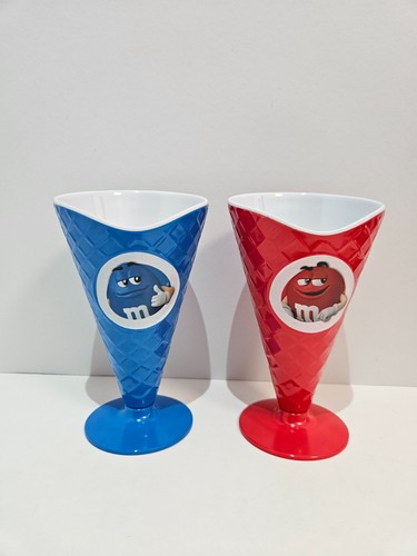 Eisbecher rot blau - m&m's,