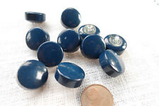 Teddy♥Schuhknopfaugen ♥Öse Halbkugel Knöpfe 8 St.blau 15mm Augen Tieraugen 
