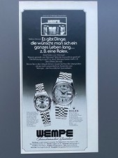 Wempe Rolex Datejust & Lady-Date 1977 Vintage Watch Ad Werbung Reklame