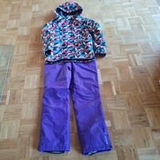 Skianzug,Größe 164 bunte Jacke mit lila Hose