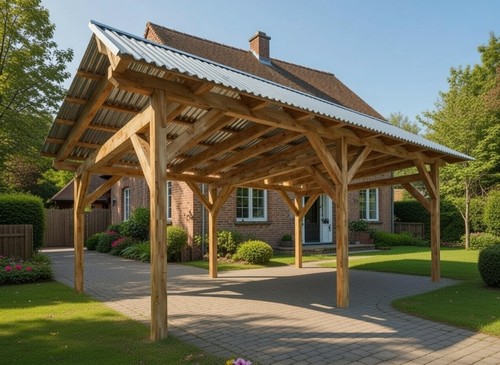 Carport verzapft auto - carport,