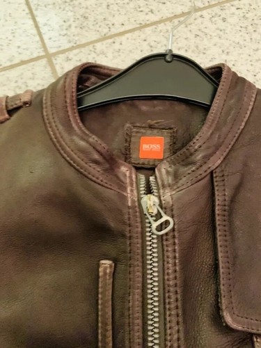 Original hugo boss leder jacke - original,