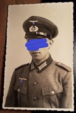 Deutscher Soldat in Uniform Wehrmacht ? / Foto E. Grimm Straßburg ?