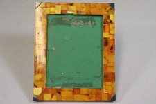 21x17cm Bilderrahmen Rahmen Bernstein Mosaik um 1920/30 (HB902)