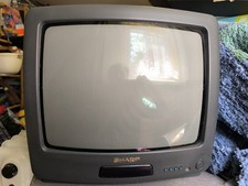 Retro Vintage SHARP  DV - 3765 S CRT Mini Fernseher mit Fernbedienung