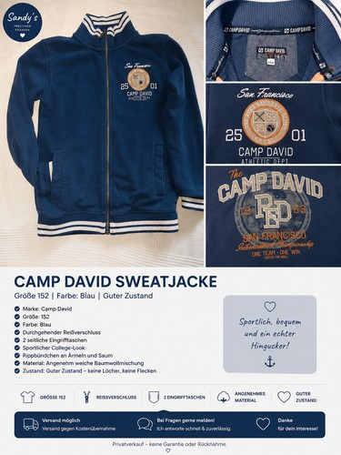Camp david sweatjacke - sweatjacke, gr