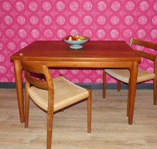 60er Jahre Teak Eßtisch 86x120/215 ausziehbar Grete Jalk Glostrup danish design
