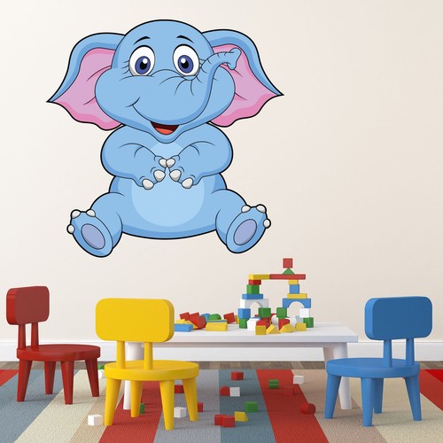 Wandtattoo elefant 115x115cm - elefant,