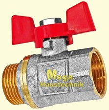 Kugelhahn m. Flügelgriff rot