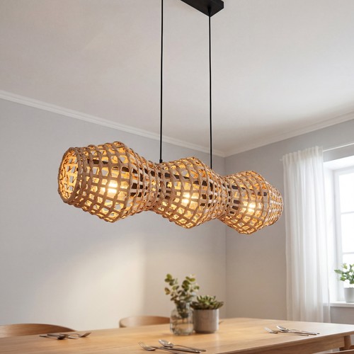 Pendelleuchte rattan metall - pendelleuchte,