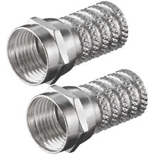 2x F-Stecker Kabel Ø 6 mm Antennen Sat Anlage LNB TV Montage Koax Stück Receiver