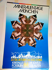 Plakat Mineralientage 1984 München Messe Original DIN A1 Top!