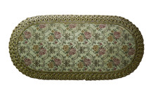 * 1 Brokat Deckchen aus den 60/70 er Jahren oval, 95% Polyacryl, 5% Polyester