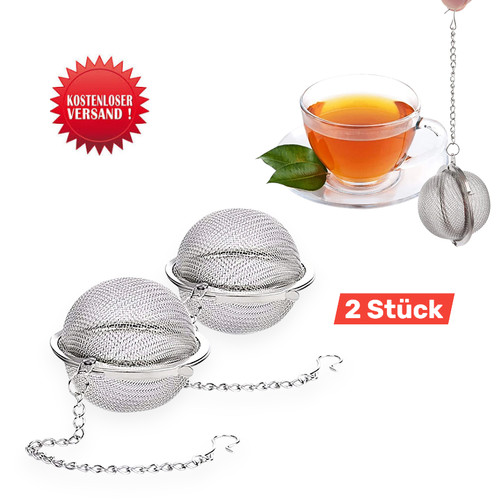 Teesieb aus rostfreiem - 2x,