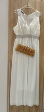  Abendkleid Brautkleid Hochzeit  Abschlusskleid  Gr.M,L Mit Blumenhandtasche 