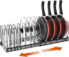 Housolution Pfannenhalter Schublade, Erweiterbarer Topfdeckelhalter Aufbewahrung