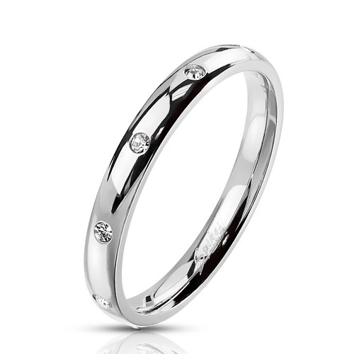 Damen ring edelstahl zirkonia - damen,