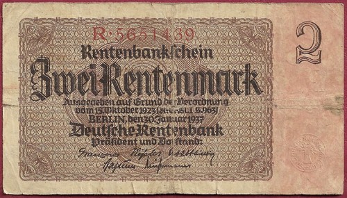 Rentenmark 167a - rentenmark,