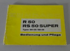 Betriebsanleitung Zündapp Moped R 50 / RS 50 Super Typen 561-05 + 561-06