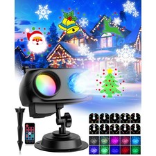 LED Projektor Weihnachten Außen Garten Strahler Party Projektionslampe Laser DE