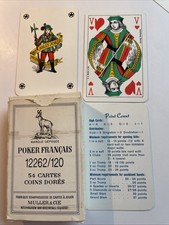 Karten 55 Poker Francais 12262/120 Marque Deposee Muller Neuhausen Antik Gold 
