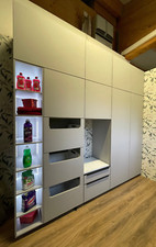 Nolte Hauswirstschaftküche P14 Plus 60P Schichtstoff, Platingrau softmatt