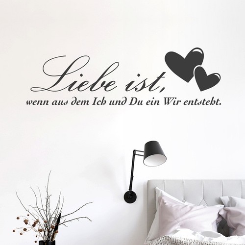 Wandtattoo spruch liebe ist - , "liebe