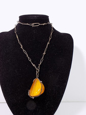 Vintage Antique Pendant Amber