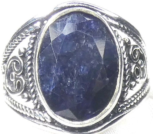 Saphir ring 925 silber - 💎,