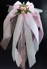 Kirchenschmuck Kirchbankschleife Stuhlschleife Hochzeit KS0017 weiss rosa