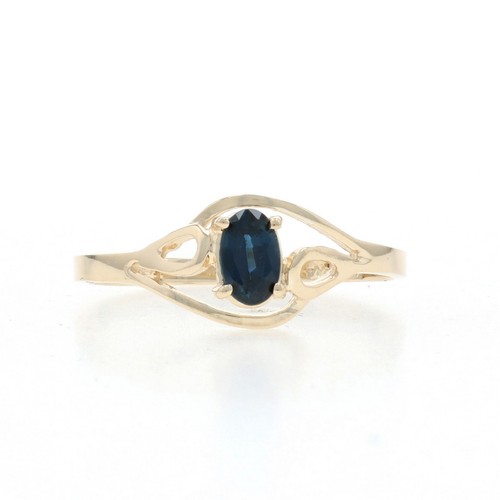 Gelbgold blauer saphir - gelbgold,