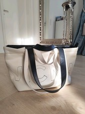 Damentasche. Tote bag. Vic Matie. Italien! Designer. Leder. Schwarz Weiß. Top!