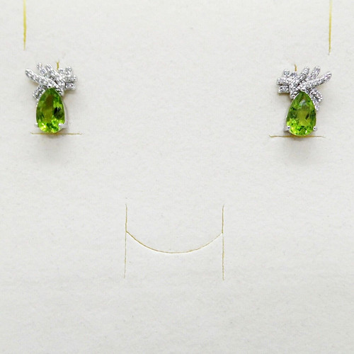 Tropfen peridot ohrstecker - tropfen,