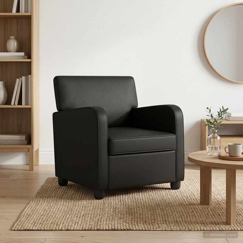 Sessel schwarz kunstleder - sessel,