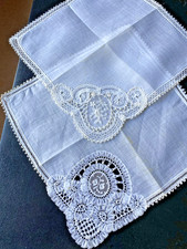 ZWEI VINTAGE WEISSE BAUMWOLLE