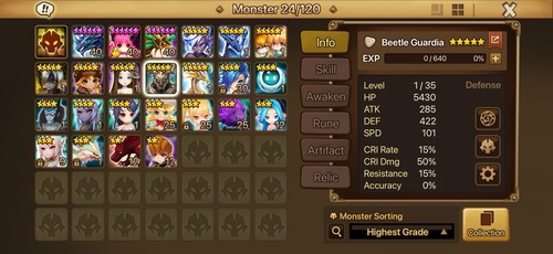Summoners war starter - eu, ld5