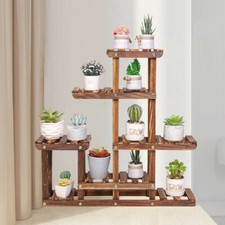 Blumenständer Holz Pflanzenregal Tisch Fensterbrett Blumenregal für Sukkulenten
