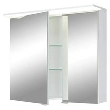 Spiegelschrank mit LED-Beleuchtung Matrix, 72,4 × 80 × 26 cm, weiß - A
