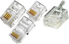 Westernstecker Crimp Stecker Western RJ10 RJ11 RJ12 RJ45 mit versetzter Lasche