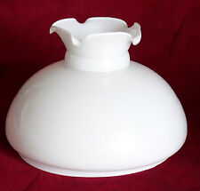 Petroleumlampen Schirm mit Rüschen in Milchweiss 24,5 cm Durchmesser