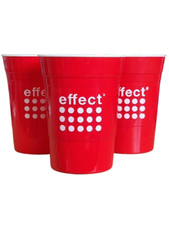 3x Effect Energy Becher Red Cup Sammler Trinkbecher Pong Party
