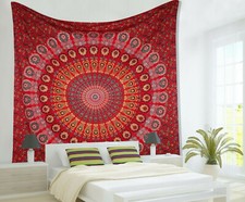 Mandala Wandteppich Indisch Wandbehang Bohemian Hippie Poster Tagesdecke Über...