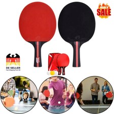 Profi Tischtennis Set 2X Tischtennisschläger Set mit 3X Bällen & 1X Tragetasche