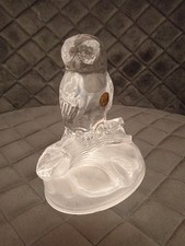 Kristall Glas Eule Auf Sockel