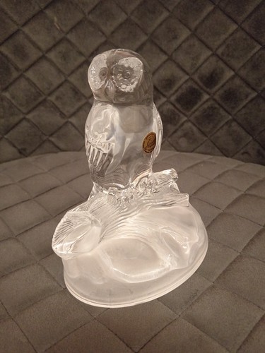 Kristall glas eule - eule, sockel